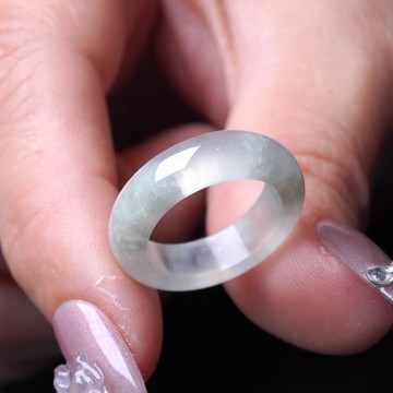 冰種翡翠戒指戒圈 | 國際10圍 | 天然緬甸玉翡翠A貨 | 送禮