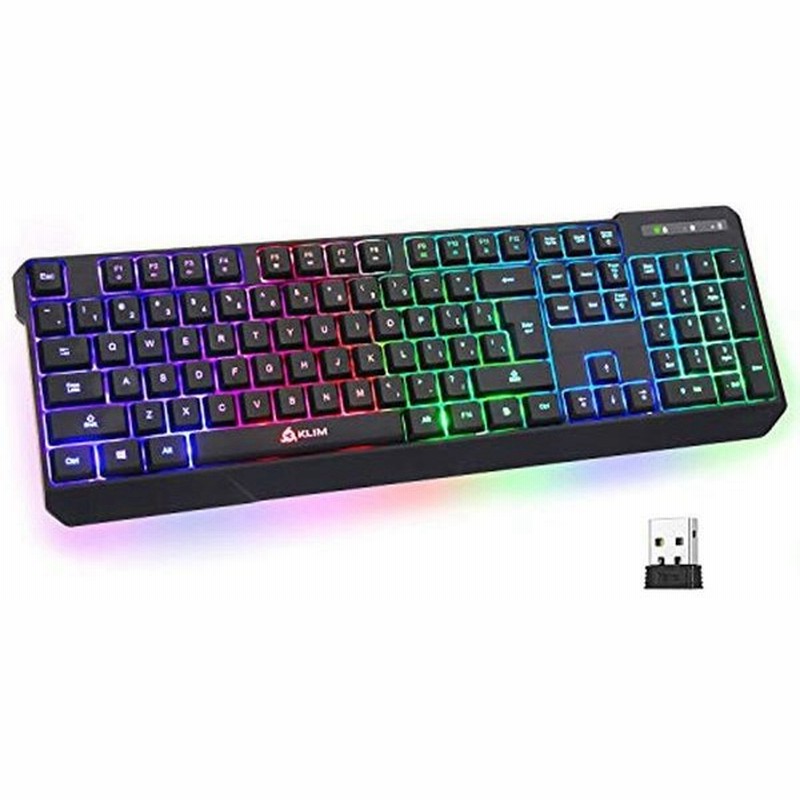 Klim Chroma Wireless ワイヤレスキーボード 英語配列 防水 静音キー Pc Ps4 Mac対応 バックライト付きワイヤ 通販 Lineポイント最大0 5 Get Lineショッピング