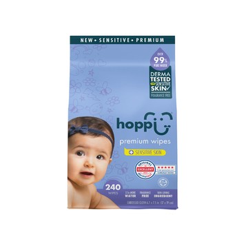 Hoppi嬰兒敏感濕紙巾80抽X3包