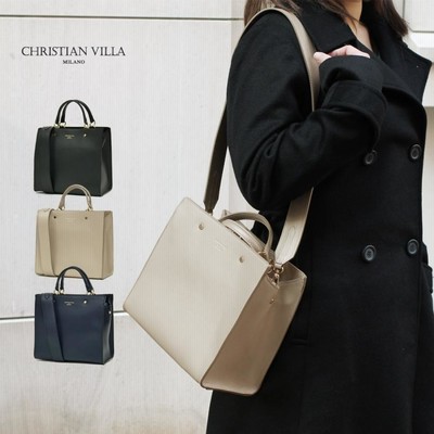 CHRISTIAN VILLA スクエアバッグ ミニバッグ スクエアトートバッグ レディース 小さめ