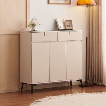 MUNA家居  佛洛3.3尺玻璃鞋櫃/X-055   100X34X97cm