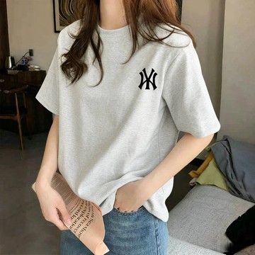免運 100%純棉 短袖上衣 棉質上衣 短袖T恤女 寬鬆上衣 圓領上衣 印花T恤女 短袖女 夏季上衣 男女情侶 3808