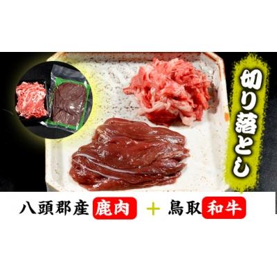 ふるさと納税 八頭町 八頭郡産鹿肉・鳥取和牛 切り落としセット