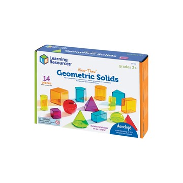 Learning Resources 透光幾何積木組 View-Thru Geometric Solids 14件套  1盒