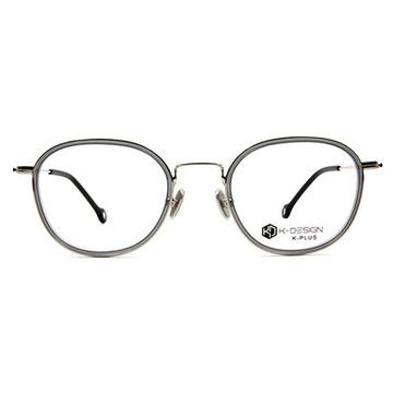 K-DESIGN K PLUS 舒適輕盈系列  ▏輕透微風眼鏡復潮套圈框眼鏡 光芒灰