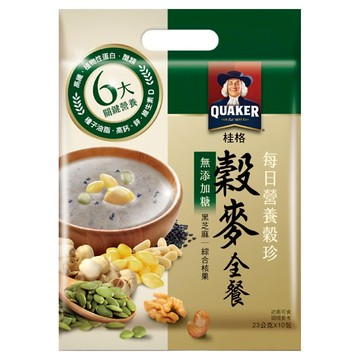 QUAKER 桂格 每日營養穀珍穀麥全餐 無添加糖 10包  230g  1袋