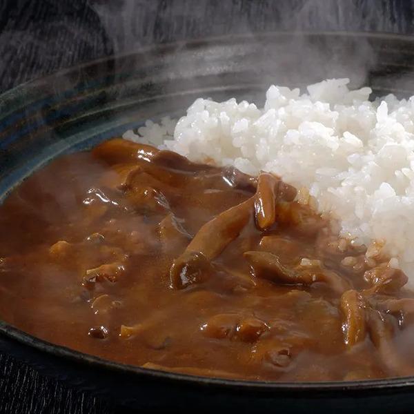 れすとらん１００年民家 黒釜 のきのこと近江牛のカレー のし対応可