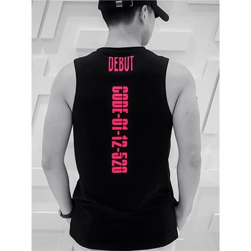背心男純棉圓領運動休閑健身健美夏季無袖汗背心青年下擺開叉潮牌