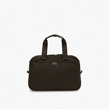 agnes b.Voyage logo 小款防潑水尼龍兩用旅行包(軍綠)