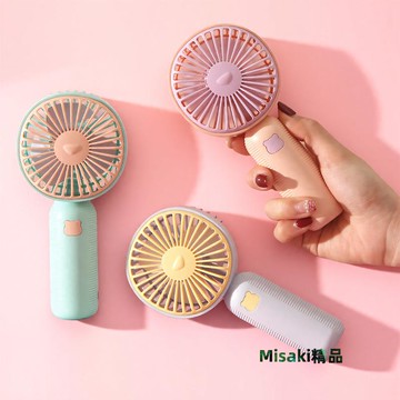 便攜式馬卡龍夏季清涼靜音手持風扇迷你USB充電便攜桌面小電風扇-Misaki精品
