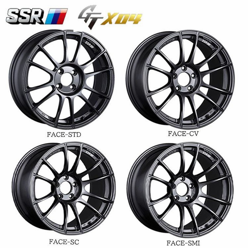 送料無料 SSR GTX04 9.5J-18 +40 5H-114.3 (18インチ) 5H114.3
