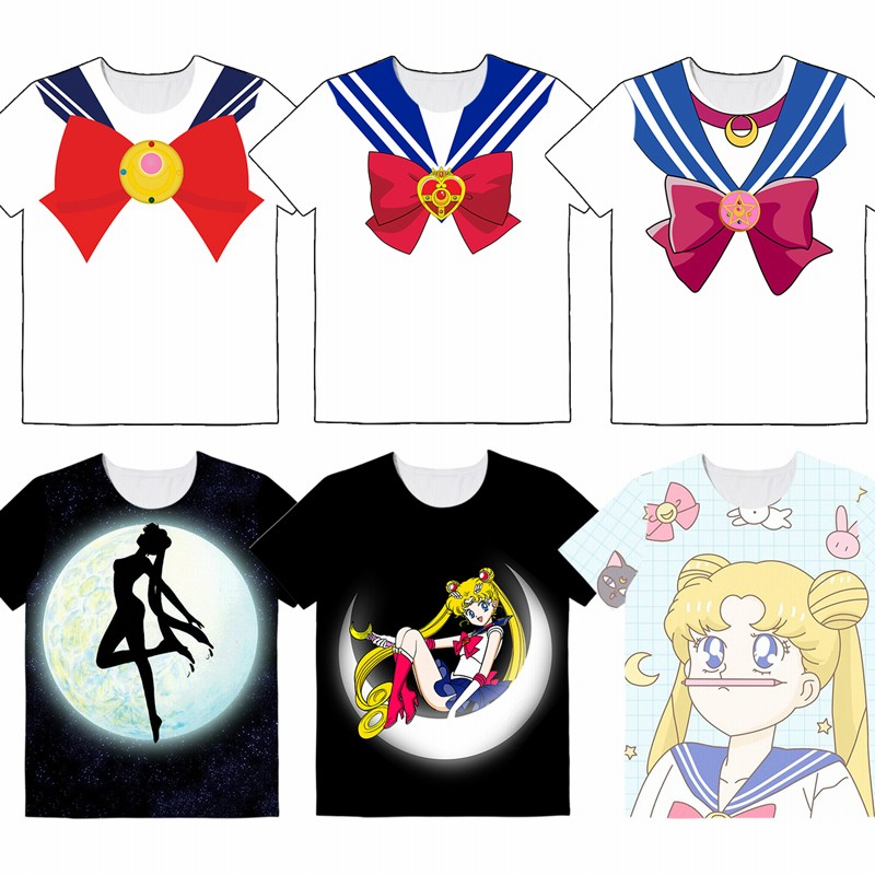 Sailor Moon 美少女戦士セーラームーン半袖 韓国ファッション親子ｔシャツ 可愛いミニプリント ペアルックカップルtシャツ ミッキー Tシャツ ディズニー 通販 Lineポイント最大get Lineショッピング