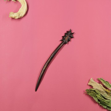 手工原創新中式復古風漢服新奇特異形弧線條感血檀木頭木質發簪子