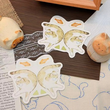 咪咪喵喵雙面異形便條紙 / 貓咪手帳便簽 / 萌寵可書寫文具