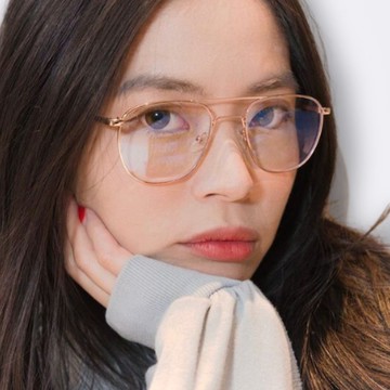 MELLER | BAMAKO 金屬飛行員藍光眼鏡 - 玫瑰金