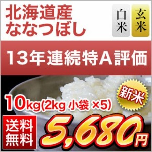 米　お米 10kg 2kg×5袋 新米 令和5年(2023年)産 北海道産 ななつぼし 〈特A評価連続13回獲得！〉 送料無料【即日出荷