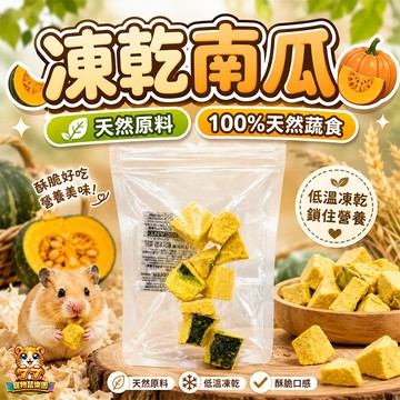 【香甜誘惑無法抗拒】凍乾南瓜 倉鼠凍乾零食 小動物天然蔬菜點心 5g 倉鼠凍乾 凍乾蔬菜 倉鼠點心 鼠鼠零食 小動物零食