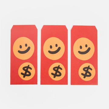 郭公館工作室 紅包袋-笑咪咪(3入)