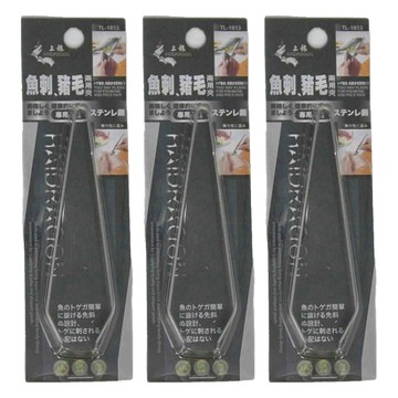 上龍 魚刺豬毛兩用夾斜口夾  1組  銀色