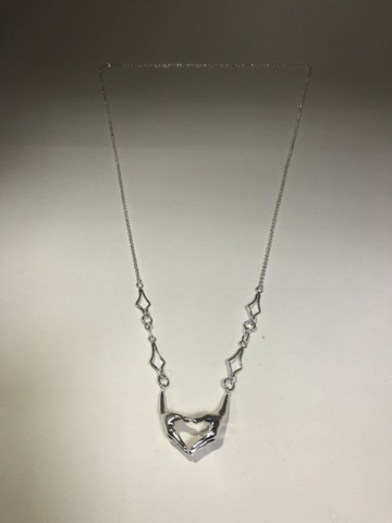 捧心 個性銀飾項鍊