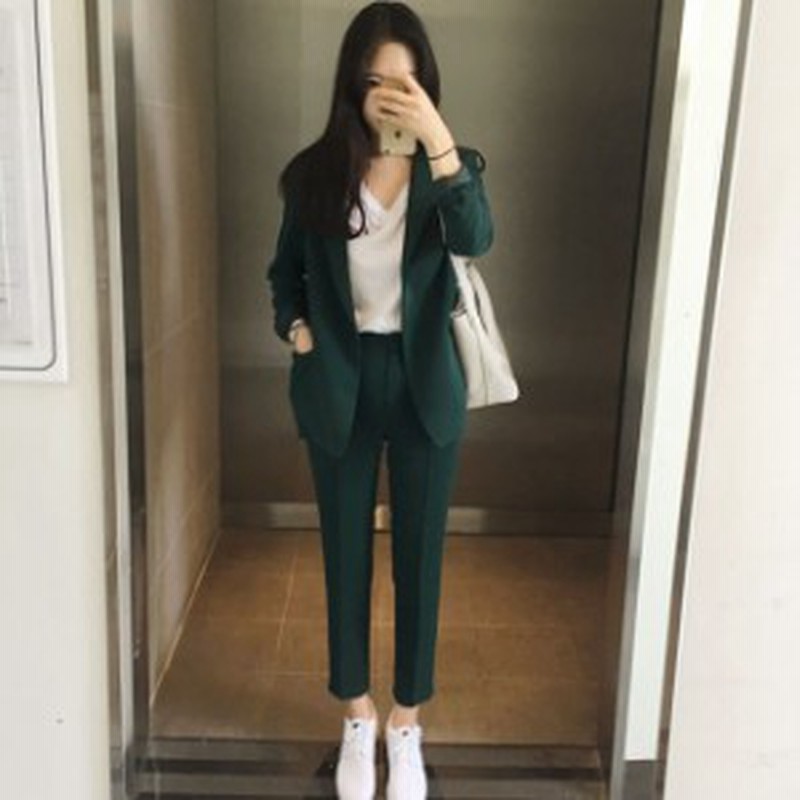 レディース スーツ パンツスーツ スーツ セット スーツ レディース フォーマル パンツスーツ オリーブ グリーン 緑 通勤 通学 代 30代 通販 Lineポイント最大1 0 Get Lineショッピング