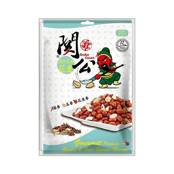 關公麻辣花生 蒜片五香花生  100g  1袋