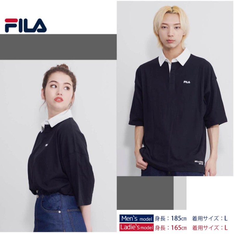 フィラ FILA Tシャツ ラガーシャツ ポロシャツ メンズ 半袖 綿100% 無地 襟付きTシャツ ブランド おしゃれ 夏服 秋服 ロゴ 刺繍  karlas | LINEショッピング