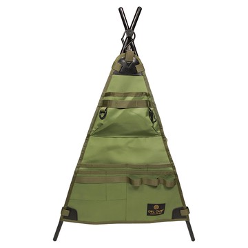 OWL CAMP A字架側掛袋 增加收納空間 掛勾+魔鬼氈+插扣 戰術織帶 掛點加厚布料  軍綠色  1個