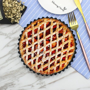 9寸圓形活底菊花派盤不沾蛋糕烤盤硬膜深pizza披薩烤箱用烘焙模具