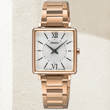 SEIKO 精工 CS系列 經典時尚 方形腕錶 25.1mm (4N30-00N0K/SWR112P1)