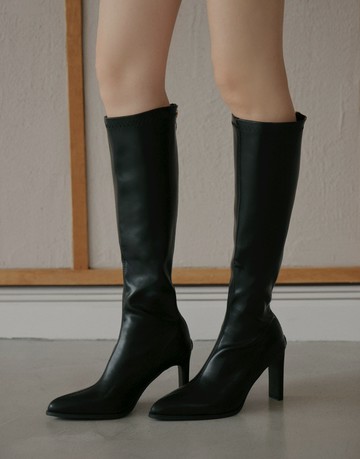 直衝天際的腿長誘惑；質感皮革肩頭長靴 三色 36-40