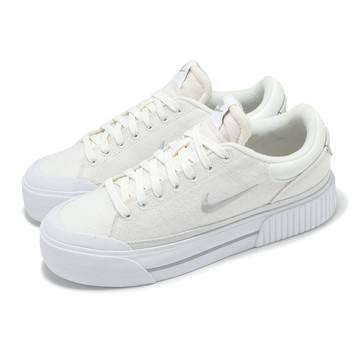 [ACS] Nike 餅乾鞋 Wmns Court Legacy Lift 女鞋 白 銀 厚底 增高 休閒鞋 FZ2606-100