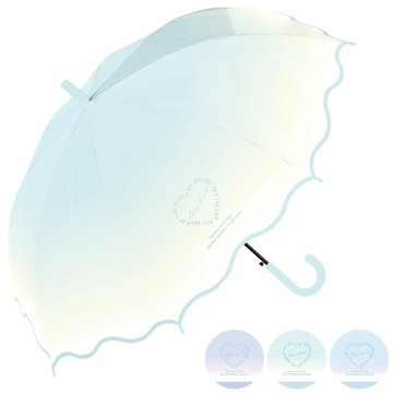 日本中谷 - 純淨漸層木耳邊親骨兒童直傘-薄荷 (55cm)