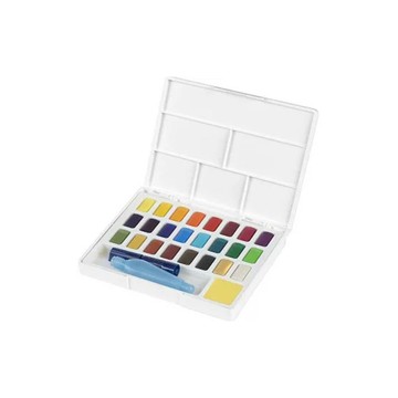 FABER-CASTELL 輝柏 攜帶型水彩塊套組 24色 /盒 169724【APP滿額下單10%點數(單一帳號最高5000點)】1/31止