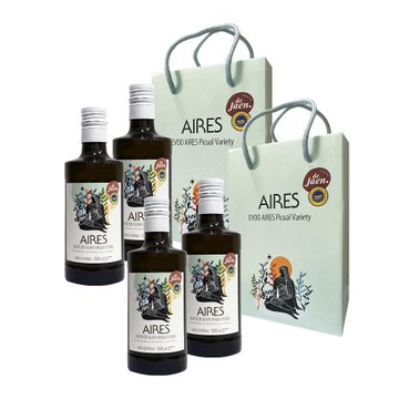 西班牙莊園 Aires艾瑞斯Picual單一種初榨橄欖油500mlx二入禮盒(2組共4瓶)