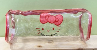 【震撼精品百貨】Hello Kitty 凱蒂貓~Hello Kitty日本SANRIO三麗鷗KITTY透明化妝包/筆袋-紅*90115