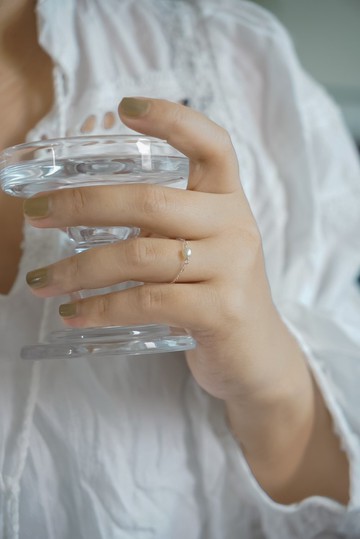 ARAE 橢圓珍珠鍊戒 SV925/14KGF