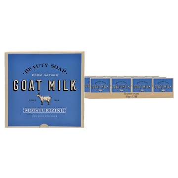 Shower mate 山羊奶沐浴皂 溫和純白羊奶香 含維他命E 熊果苷成分  90g  12個