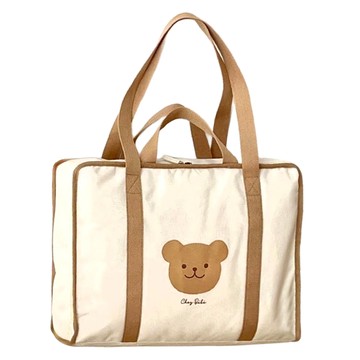 ins 加厚防水被子收納袋 米色小熊 大容量堅固耐用  50 x 40 x 22cm  1個