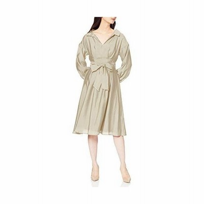マーキュリーデュオ ワンピース 抜き襟バックスモッキングシャツワンピース レディース ベージュ 日本 M 日本サイズm相当 通販 Lineポイント最大get Lineショッピング