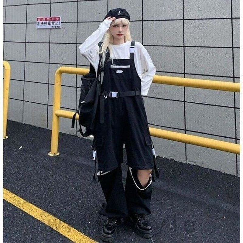 正規取扱店】 うし柄 オーバーサイズサロペット オルチャン 原宿系