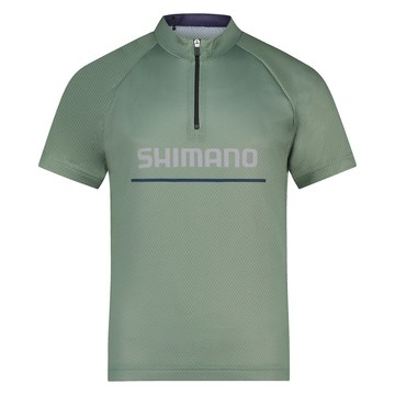 SHIMANO COLORE 青少年短袖車衣 復古綠色