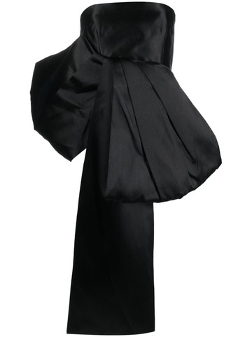 Solace London - Nadina asymmetric strapless top - women - Polyester - 10 - Black