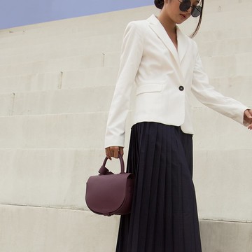 Semi Circle Cross body bag 半圓形手提斜背包 紫色