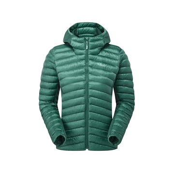 RAB Cirrus Flex Hoody Wmns 輕量防風連帽化纖外套 女款 尤加利綠/板岩綠 #QIP32
