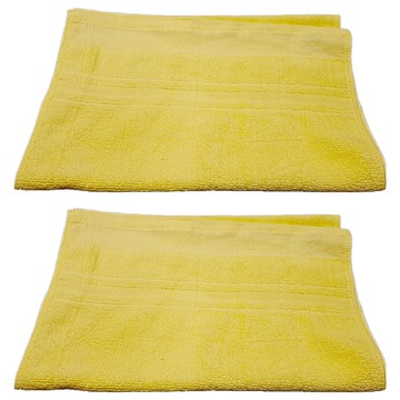 LIFE 來福牌 HS0550素色緞條毛巾 33 x 81cm 96g 黃色  2入