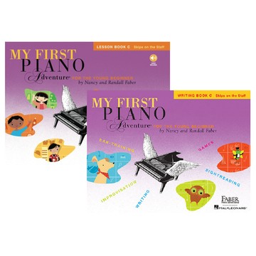 【599免運費】英文版 芬貝爾 My First Piano Adventure 預備級C 教本、習作 / 共2冊