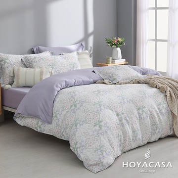 HOYACASA 雙人60支抗菌天絲兩用被套床包四件組-黛麗芙