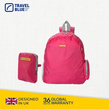 【 Travel Blue 藍旅 】 Foldable 摺疊背包 (11L) 桃紅 TB068-FH