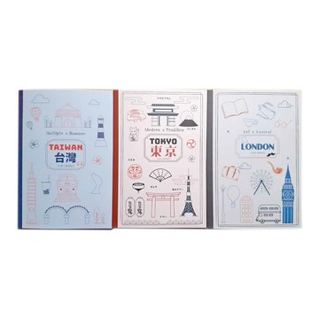 城市旅人18K厚口橫線厚筆記(款式隨機出貨)【九乘九購物網】